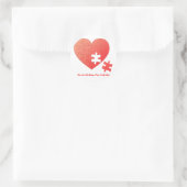 Puzzle Heart met artikel en citaat Ronde Sticker (Tas)