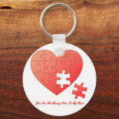 Puzzle Heart met artikel en citaat Sleutelhanger (Voorkant)