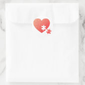 Puzzle Heart met stuk Ronde Sticker (Tas)