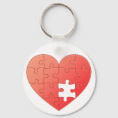Puzzle Heart Sleutelhanger (Voorkant)