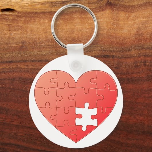 Puzzle Heart Sleutelhanger (Voorkant)