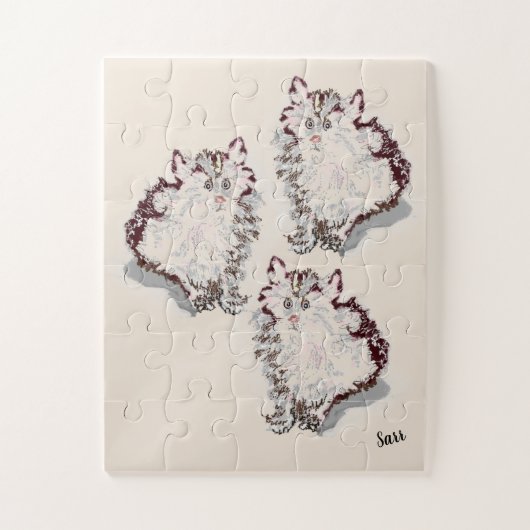 Puzzle: Hier Kitten Legpuzzel (Verticaal)