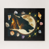 PUZZLE: Huilende Wolf Bergmaan  Legpuzzel (Horizontaal)