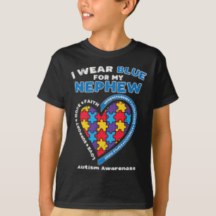 Puzzle I Draag Blue Nephew Autism Awareness Family T-shirt