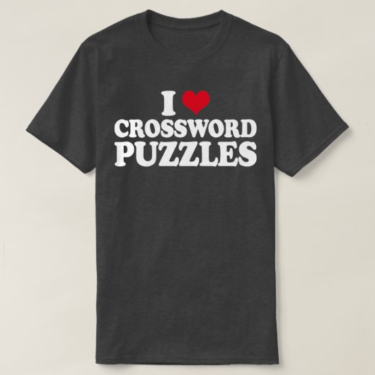 Puzzle I Love Crossword Puzzles T-shirt (Design voorkant)