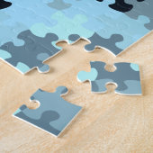 Puzzle in een Puzzle Blue Jigzaag Puzzle Legpuzzel (Zijkant)
