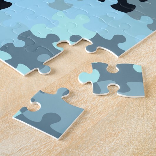 Puzzle in een Puzzle Blue Jigzaag Puzzle Legpuzzel (Zijkant)