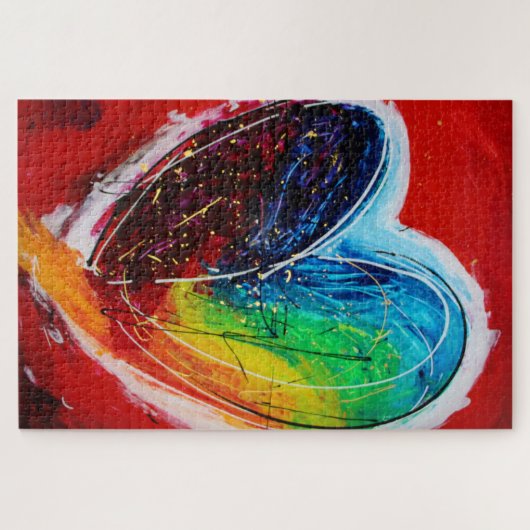 Puzzle in het hart legpuzzel (Horizontaal)