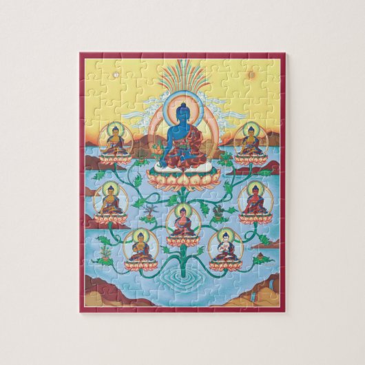 PUZZLE IN TIN - 8 Medicine Buddhas-Healing Masters Legpuzzel (Verticaal)