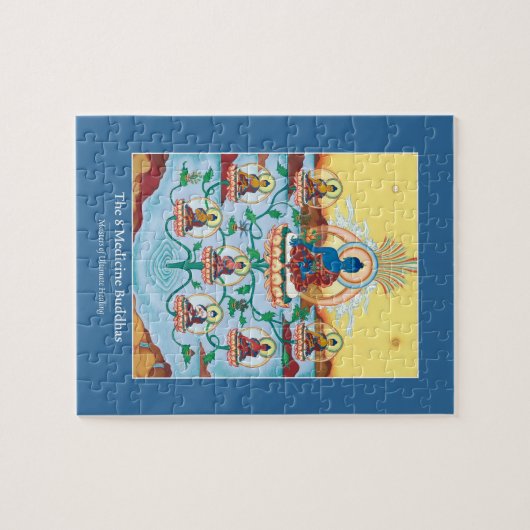 PUZZLE IN TIN - 8 Medicine Buddhas-Healing Masters Legpuzzel (Horizontaal)