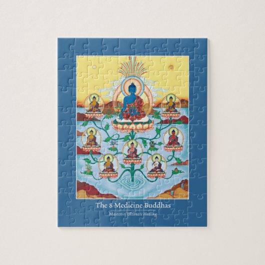 PUZZLE IN TIN - 8 Medicine Buddhas-Healing Masters Legpuzzel (Verticaal)