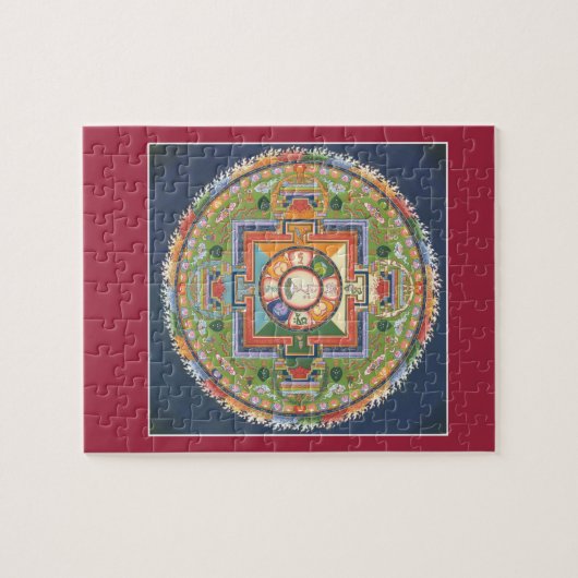 PUZZLE IN TIN - Mandala Buddha over compassie Legpuzzel (Horizontaal)