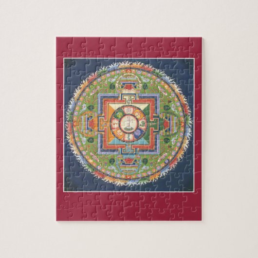 PUZZLE IN TIN - Mandala Buddha over compassie Legpuzzel (Verticaal)