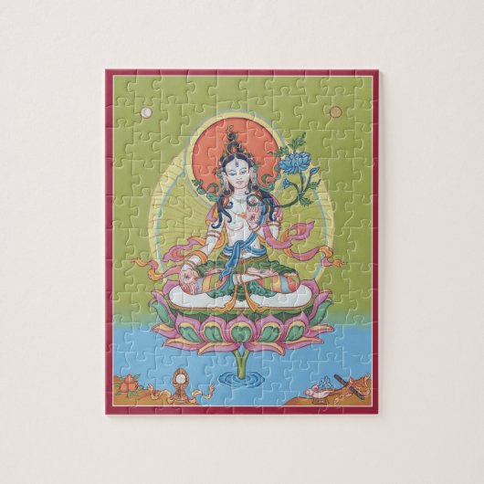 PUZZLE IN TIN - White Tara - Buddha of Longevity Legpuzzel (Verticaal)