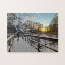 Puzzle “Invierno en Bispingen" Legpuzzel
