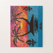 Puzzle - Island Sunset Legpuzzel (Verticaal)