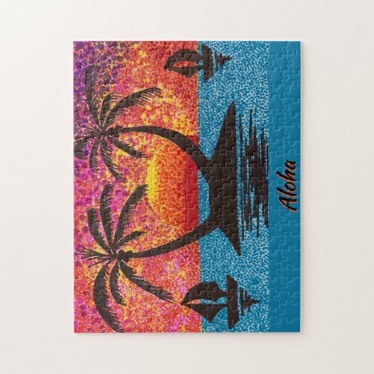 Puzzle - Island Sunset Legpuzzel (Verticaal)