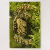 Puzzle Jumping spin op de grasfoto Legpuzzel (Verticaal)