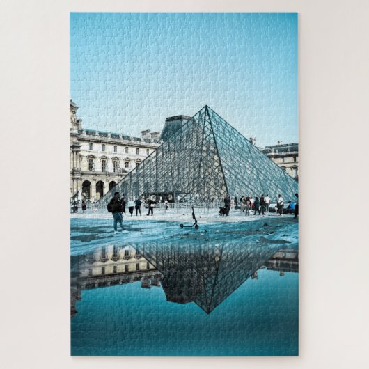 PUZZLE l Louvre Museum overdag, Parijs, Frankrijk Legpuzzel (Verticaal)