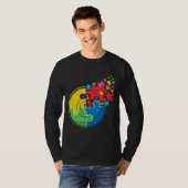 Puzzle Lacrosse ondersteunt Mannen voor bewustword T-shirt (Voorkant volledig)