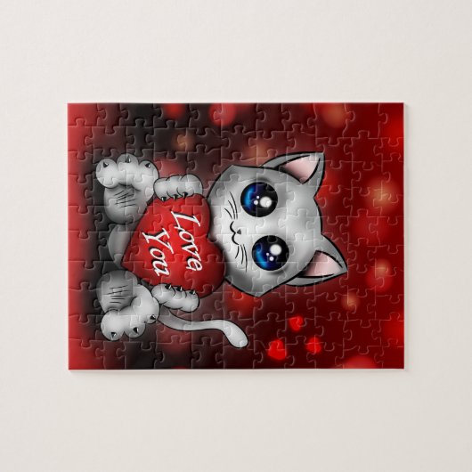 Puzzle Le chaton houdt van je Legpuzzel (Horizontaal)