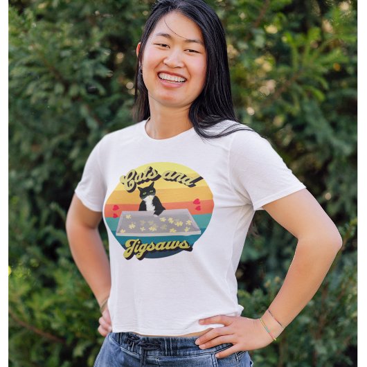 Puzzle-liefhebbers en -kat-vrienden jigzaag t-shirt