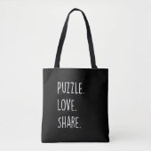Puzzle. Love. Share. Tote Bag (Voorkant)
