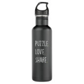 Puzzle. Love. Share. – Water Bottle Waterfles (Voorkant)
