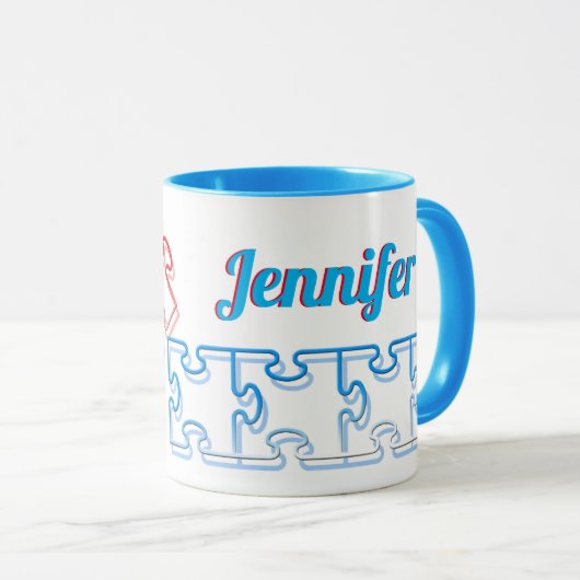 Puzzle Lover Persoonlijke Puzzle Mok (Voorkant rechts)