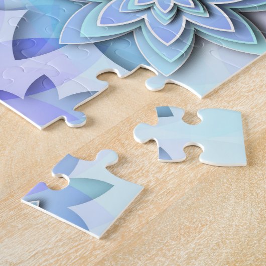 Puzzle mandala abstracte lotusbloemen legpuzzel (Zijkant)