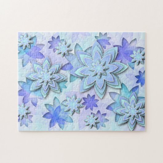 Puzzle mandala abstracte lotusbloemen legpuzzel (Horizontaal)