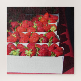 Puzzle - manden van aardbeien legpuzzel