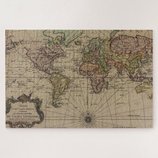 Puzzle mapa mundi mapa del globo legpuzzel (Horizontaal)