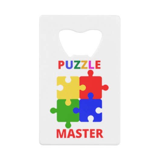 Puzzle Master Creditkaart Flessenopener (Voorkant)