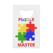 Puzzle Master Creditkaart Flessenopener (Achterkant)