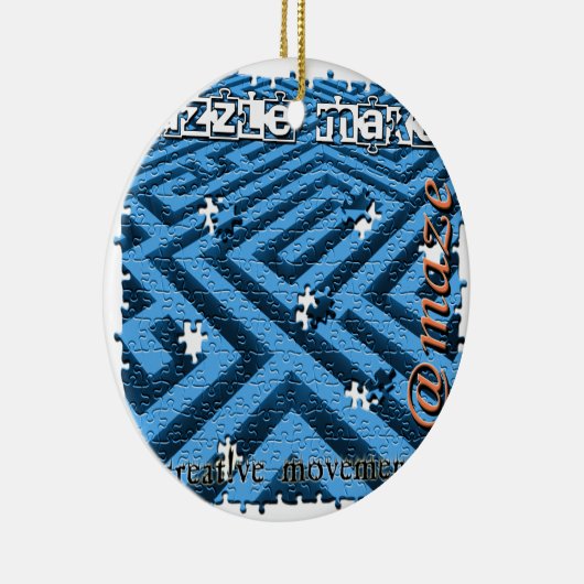 Puzzle Maze Riddle Keramisch Ornament (Rechts)