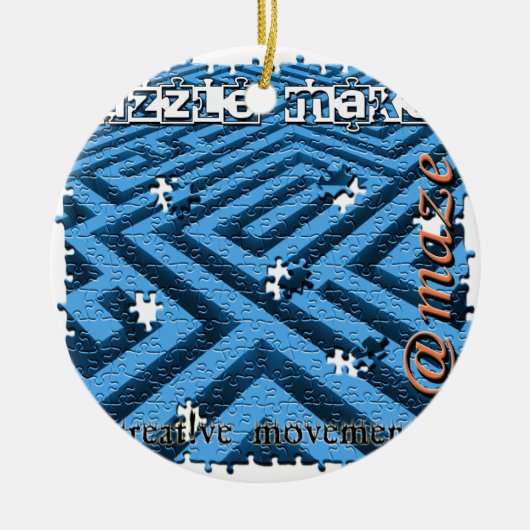 Puzzle Maze Riddle Keramisch Ornament (Voorkant)