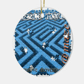 Puzzle Maze Riddle Keramisch Ornament (Links)