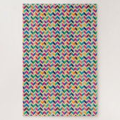 Puzzle - Meerkleurige zigzag Legpuzzel (Verticaal)