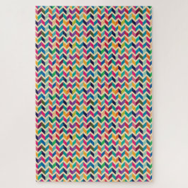 Puzzle - Meerkleurige zigzag Legpuzzel