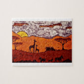 Puzzle met Afrikaans landschap Legpuzzel (Horizontaal)