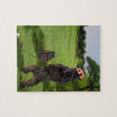 Puzzle met een grappige golf-angstaanjagende scène legpuzzel (Horizontaal)