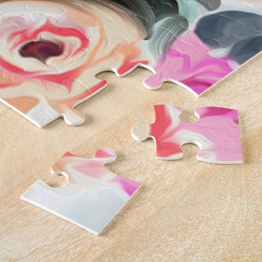 Puzzle met florale cocker spaniel art legpuzzel (Zijkant)