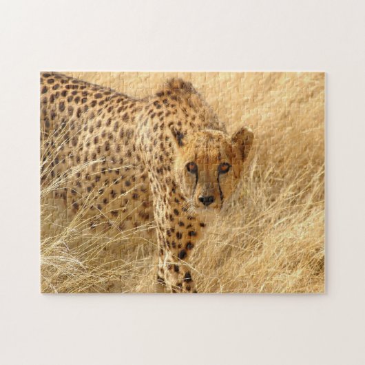 Puzzle met Gift Box/Cheetah Legpuzzel (Horizontaal)
