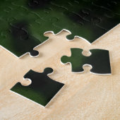 Puzzle met Green Leaf en Raindrops Legpuzzel (Zijkant)