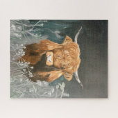 Puzzle met hoogland koe art print legpuzzel (Horizontaal)