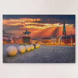 Puzzle met Kopenhagen sunset, Denemarken Legpuzzel