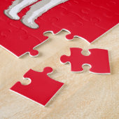 Puzzle met meisje dat een husky hond loopt. Aangep Legpuzzel (Zijkant)