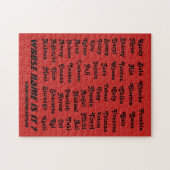 Puzzle met namen voor mannen en Vrouw Legpuzzel (Horizontaal)