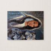 Puzzle met Native American Maiden en Wolfs Legpuzzel (Horizontaal)